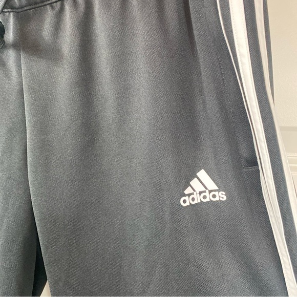 ADIDAS STRIPES TRICOT TRACK PANTS LARGE BLACK Classic Men’s Black White Stripe - Picture 3 of 7